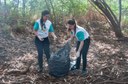 Ação de limpeza da nascente afluente do Córrego Traíra