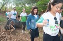 Ação de limpeza da nascente afluente do Córrego Traíra