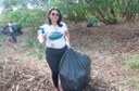 Ação de limpeza da nascente afluente do Córrego Traíra