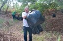 Ação de limpeza da nascente afluente do Córrego Traíra