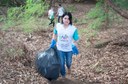 Ação de limpeza da nascente afluente do Córrego Traíra