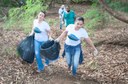 Ação de limpeza da nascente afluente do Córrego Traíra