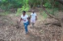 Ação de limpeza da nascente afluente do Córrego Traíra