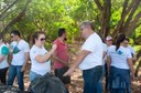Ação de limpeza da nascente afluente do Córrego Traíra