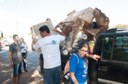 Ação de limpeza da nascente afluente do Córrego Traíra