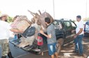 Ação de limpeza da nascente afluente do Córrego Traíra