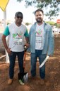 Ação de limpeza da nascente afluente do Córrego Traíra