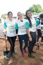 Ação de limpeza da nascente afluente do Córrego Traíra