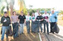 Ação de limpeza da nascente afluente do Córrego Traíra
