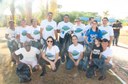 Ação de limpeza da nascente afluente do Córrego Traíra