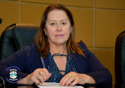 Iva Viana durante sessao ordinaria