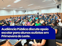 Audiência pública discute apoio escolar para alunos autistas em Primavera do Leste