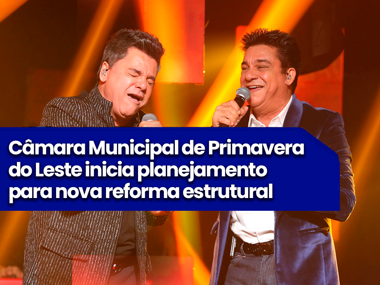 Em visita à Câmara, Cezar & Paulinho recebem homenagem e doam viola ao Instituto Memória