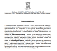 NOTA DE ESCLARECIMENTO 