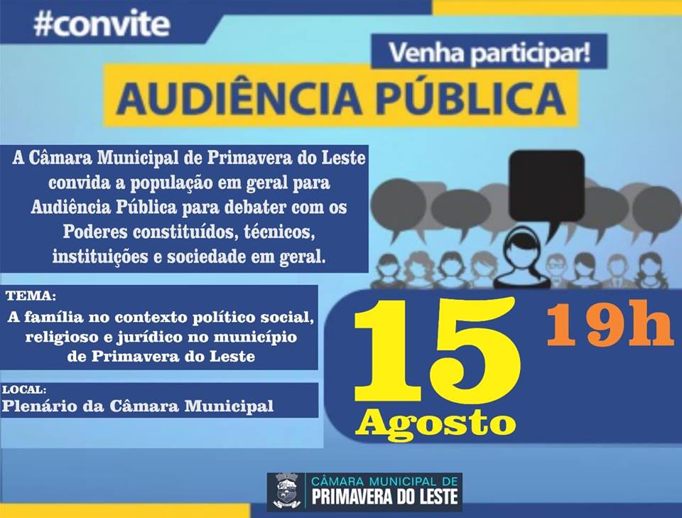 O papel da família na sociedade será tema de audiência pública
