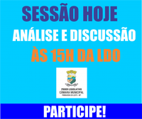 VEREADORES DISCUTEM LDO AGORA ÀS 15H NA CÂMARA