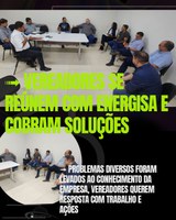 VEREADORES SE REÚNEM COM ENERGISA E COBRAM SOLUÇÕES